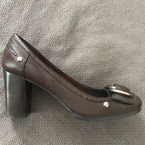 Leather Buckle Heels